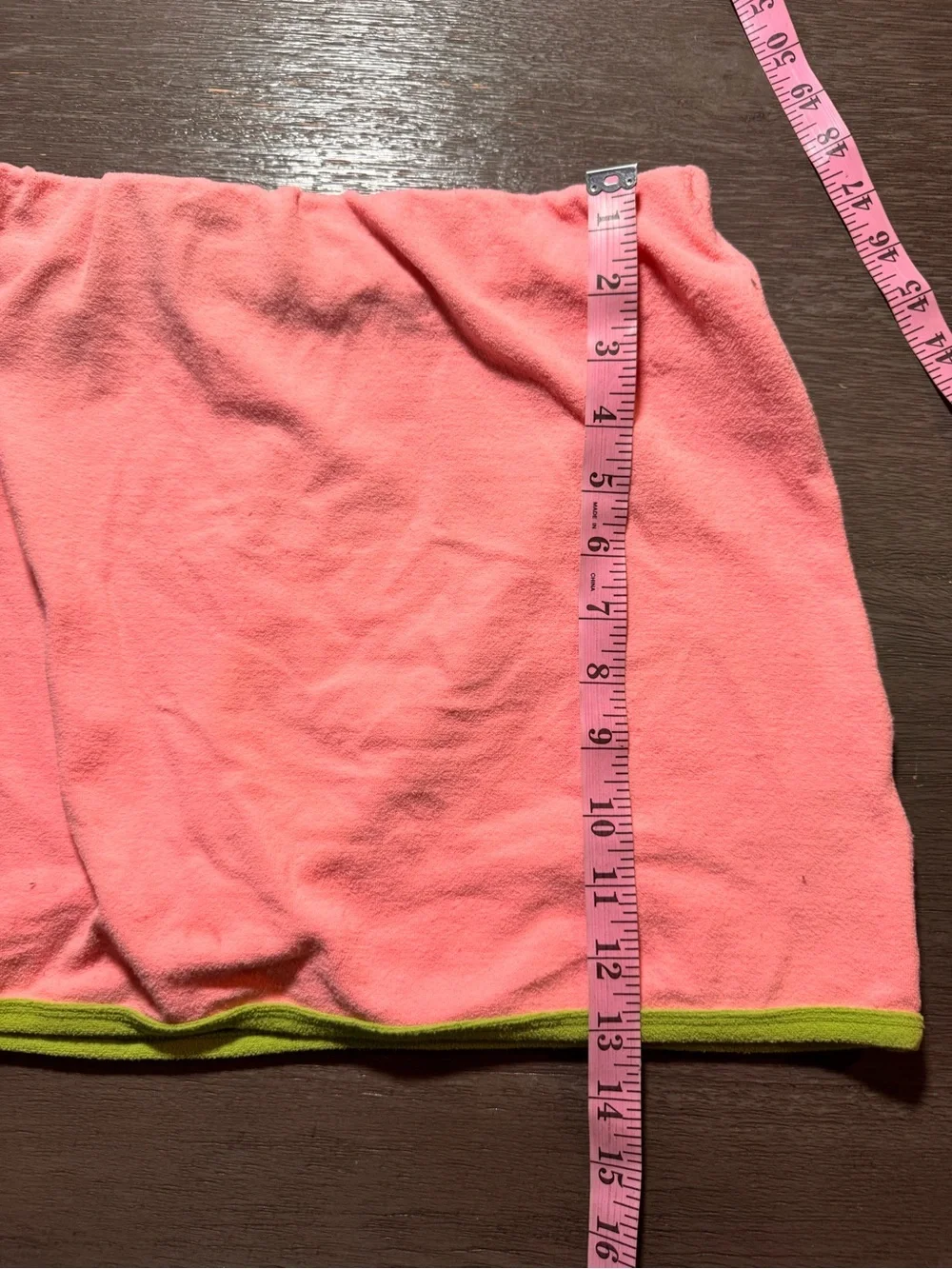 Frankie’s Bikinis Windward Summer Melon Terry Mini Skirt L Swimsuit Cover Up